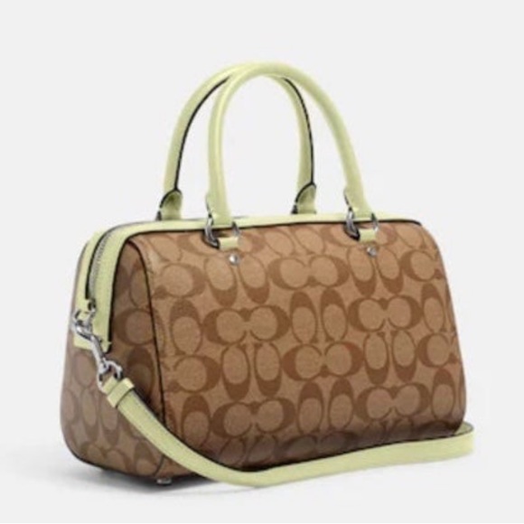 Coach Rowan Satchel In Signature Canvas SV/Khaki/Pale Lime
NWT - Picture 7 of 16